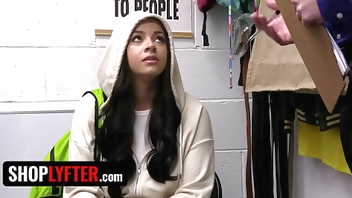 Desperate Young Shoplifter Begs The Loss Prevention Officer For A Way Out - Shoplyfter
