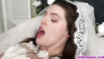 Parker Ambrose fucks his new wife Fiona Frost when his stepnana Foxxxy Darlin barge in to joins them for a threesome