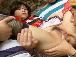 Sexual debauchery in the sea as Hotaru Akane gets banged by pirates