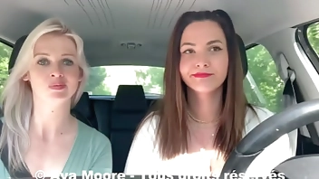 REAL PORN - First Time This Lucky Guy Gets Sucked By 2 Girls! We Empty His Balls On The Side Of A Road!