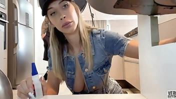 My big cock client fucks my ass on my first day of plumbing