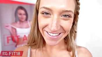 FIT18 - Addison Vodka - 57kg - Skinny Blonde American Amateur In Yoga Pants - 60FPS