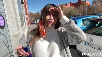 PutaLocura - The beautiful Colombian Camila Palmer is caught by Torbe and swallows all his cum.