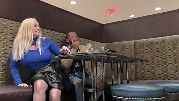 Blonde big tits cheating wife pounded by BBC before returning home to caged cuck