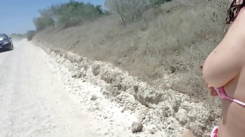 Sexy Latina Squirts With Internal Cumshot Outdoors