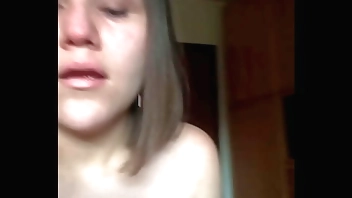 real POV, hot girl licks her boyfriend's cock and then rides him until she has a real orgasm