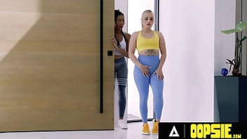 OOPSIE - Hot Kira Noir's Bestie Gets Aroused While Seeing Hot Woman Walking Her Husband With A Leash