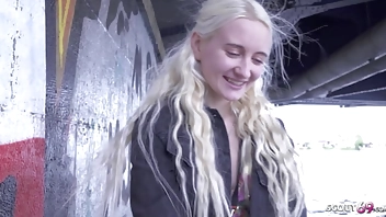 GERMAN SCOUT - Skinny blonde Teen Daruma Rai Pickup for Casting Fuck in Berlin