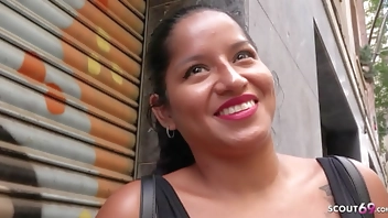 GERMAN SCOUT - Curvy Latina Amy Amor with Big natural Tits and Butt Pickup for Casting Fuck