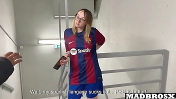 A Barcelona Supporter Fucked By PSG Fans in The Corridors Of The Football Stadium !!!