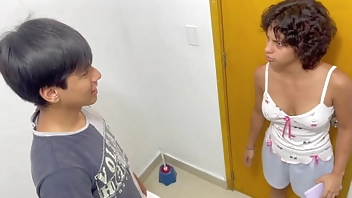 I fuck my little stepsister hard while she talks on the phone with her boyfriend. I cum in her mouth.