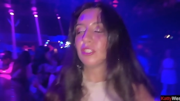 Fucked cutie in all holes in the toilet of a nightclub