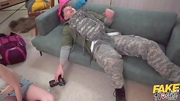 Fake Hostel two bored girls seduce a photojournalist tired from work but down for fucking