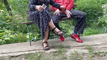 Curvy mother in law gets my cum outdoors