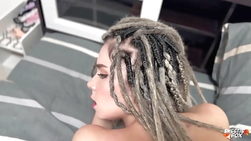 Beauty Sexy Shakes Big Ass, Deepthroat, Fucks and Swallows Cum POV