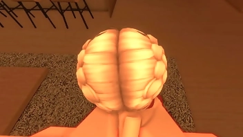 Roblox girl sucking a small cock of his royal boyfriend