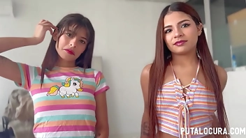 PutaLocura - Threesome with Colombian young woman Mells Blanco and Michy Perez