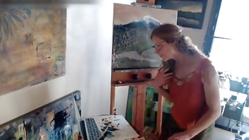 Twitch Streamer Flashing Boobs while Painting Art OH BOY!!!