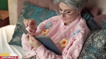 FAKEhub - The Very Horny GILF gets the cobwebs out of her panties before fucking huge cock