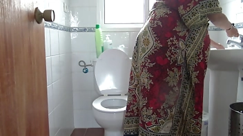 PREGNANT FAMILY SEX: aunty masturbates her stepsons big cock and makes him cum hard