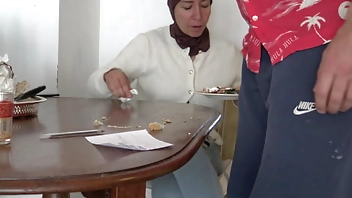 TABOO FAMILY: kinky turkish granny gets a visit from her stepson in Istanbul
