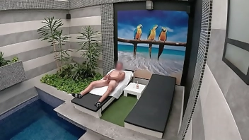 I call the room service girl from the private suite and she gives me a blowjob until I finish in her mouth