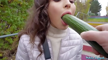 Public Agent Big tits Helina Dream big dick public blowjob and POV sex