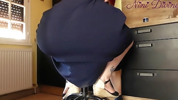 My neighbor fucks my wife's big ass in my kitchen while I work!