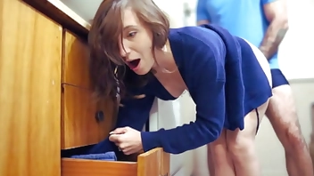 Stepmom gets stuck AGAIN - (Hot MILF gets FUCKED Hard)