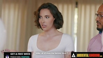ACCIDENTAL GANGBANG - Hot Casey Calvert Get Gangbanged To Relieve Boredom SPANISH SUBTITLES
