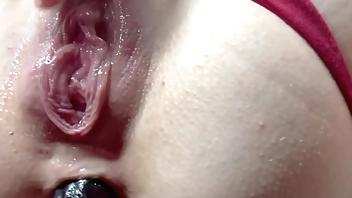 Double penetration. Fucking pussy close up. Anal fucking. Pink pussy. Cumming so hard