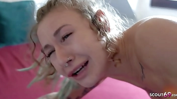 First Anal and Dildo DP Sex for Petite Small German Dreadlocks Teen Julia Juice