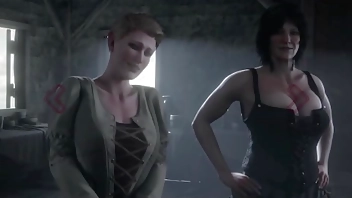 3D Animation Orc fucks Dgirl in anal and cum - Futa on Futa Hentai Sex