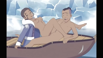 Katara and Sokka with cum inside