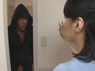 Steamy threesome with MILF housewife and unexpected guest leads to taboo encounter