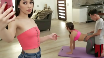 And Step Son Do Yoga Together Aria Lee, Lexi Luna