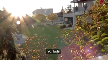 Public Agent Sabien Demonia gets her big tits out and pussy fucked