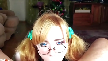 Cute Redhead Deepthroat Dick Lover and Anal Sex after