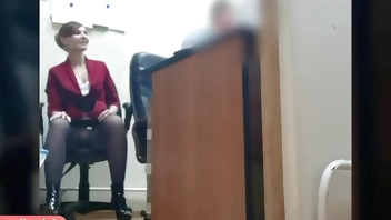 I've got a new job. Jeny Smith gets naked at her new job. Hidden cam prank