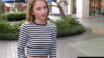 young amateur public tits