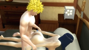 Hinata y Naruto Pareja casados disfrutan su día romántico y de sexo Naruto Porn