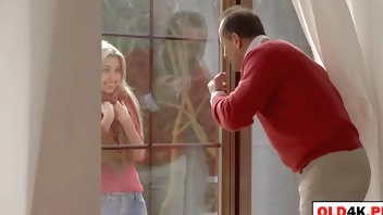 the pervert old man and the shy teen girl