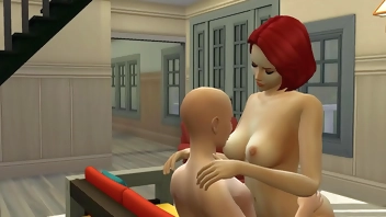 step Mother Helping Son After Catch Him Masturbate In Front Of The Computer