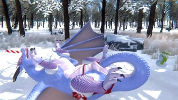 Dragon girl and her tail