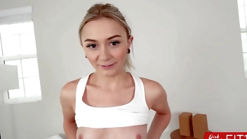 FIT18 - Chloe Temple - Casting Skinny 100lb Blonde Teen In Yoga Pants