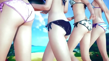 Big Tits Long legs being played in the Park in Hentai