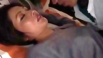Japanese Got Fucked by Her Boy While She Was s.
