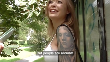 Public Agent Hot Russian Misha Maver fucked in a tunnel