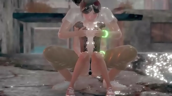 Hentai anime game having fun playing my little sister