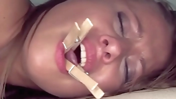 Male domination until Sandra has her ruined bound orgasms. BDSM bondage sex movie.